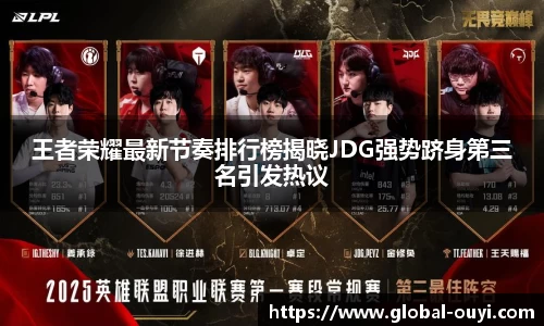 王者荣耀最新节奏排行榜揭晓JDG强势跻身第三名引发热议